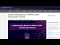 Implementing Routes in PHP for C Frameworks Tutorial