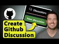 How to Create a Discussion on a Github Repository