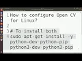 How to install OpenCV for Python 2 and Python 3 in Linux