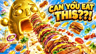 Sandwich Runner : GIANT Golden Head 🍔🌮 #shorts #ytshort #funny 