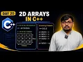 Day 20 2D Array in C Complete Explanation with Matrix Programs C Course in Marathi