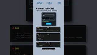 Confirm Password CSS JavaScript Tips and Tricks