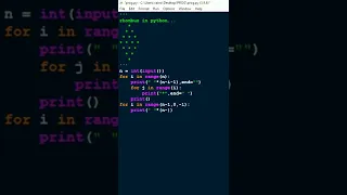 RHOMBUS PATTERN IN PYTHON STAR PATTERN