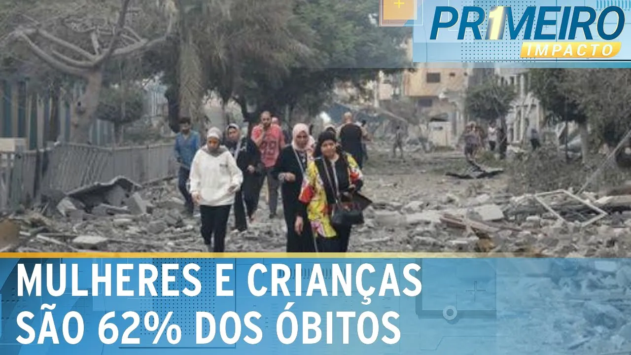 Número de mortes na Faixa de Gaza ultrapassa 5 mil; 2 mil são crianças | Primeiro Impacto (23/10/23)