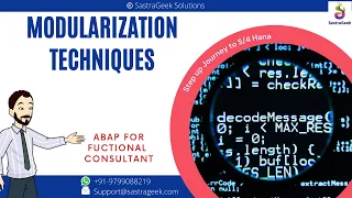 MODULARIZATION TECHNIQUES