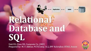 Relational Database Database Concepts SQL Unit 3 Part 01 Class XII Comp Sc 083 Eng