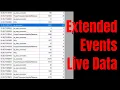 Extended Events Live Data Window