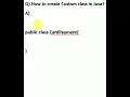 How to create Custom class in Java