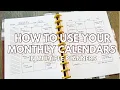 How I Use My Monthly Calendar in 6 Planners