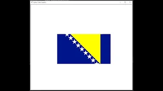 Draw Bosnia Herzegovina Flag by using Python Turtle