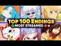 Download Lagu TOP 100 Most Listened Anime Ending Songs of all time (Spotify - Youtube Music - Youtube)