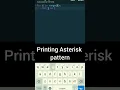 Asterisk pattern using python