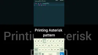Asterisk pattern using python
