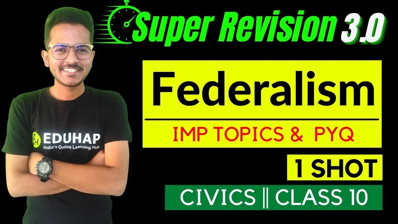 FEDERALISM ll Full chapter ONE-SHOT ll CLASS 10 BY ll SHUBHAM SIR