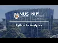 Python for Analytics Nus Business School Emeritus