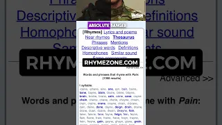 Rhyming Words For Songwriters