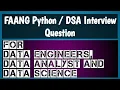 leetcode 75 faang interview questions and answers dsa for data engineer dsa for data science