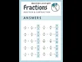 Adding Fractions Worksheet in Simple Style