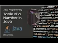 Print Multiplication Table Easily Java Basics Java Programming Shivam Dipte