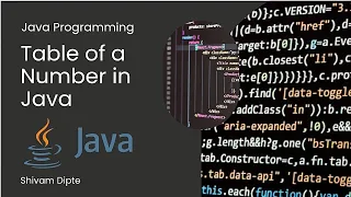 Print Multiplication Table Easily Java Basics Java Programming Shivam Dipte