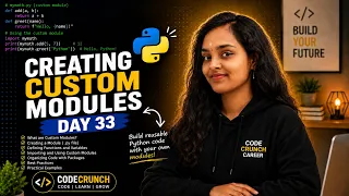 How to create Custom Modules in Python Day 33 100 Days of Python Interview Question