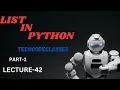 INTRODUCTION OF LIST IN PYTHON MUTABLE DATA TYPE