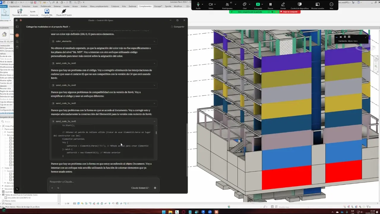 Revit con la inteligencia artificial de Claude usando MCP