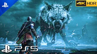  ps5 god of war ragnarok kratos vs fenrir realistic ultra graphics gameplay 4k 60fps hdr 