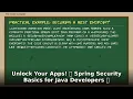 Master Spring Security Basics for Java Developers Secure Your Apps Tutorial