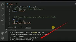 How to fix Python IndentationError unexpected indent