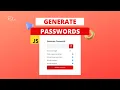 Create Password Generator using Vanilla JavaScript