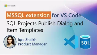 SQL Database Projects in VS Code Publish Dialog Item Templates