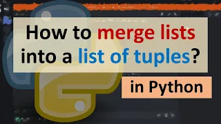 How to merge lists into a list of tuples in Python