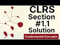 Solution to CLRS Exercise Section 1 Introduction to Algorithms