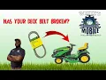 Replacing deck belt on JOHN DEERE lawnmowers S100 D110 D100 100 SERIES
