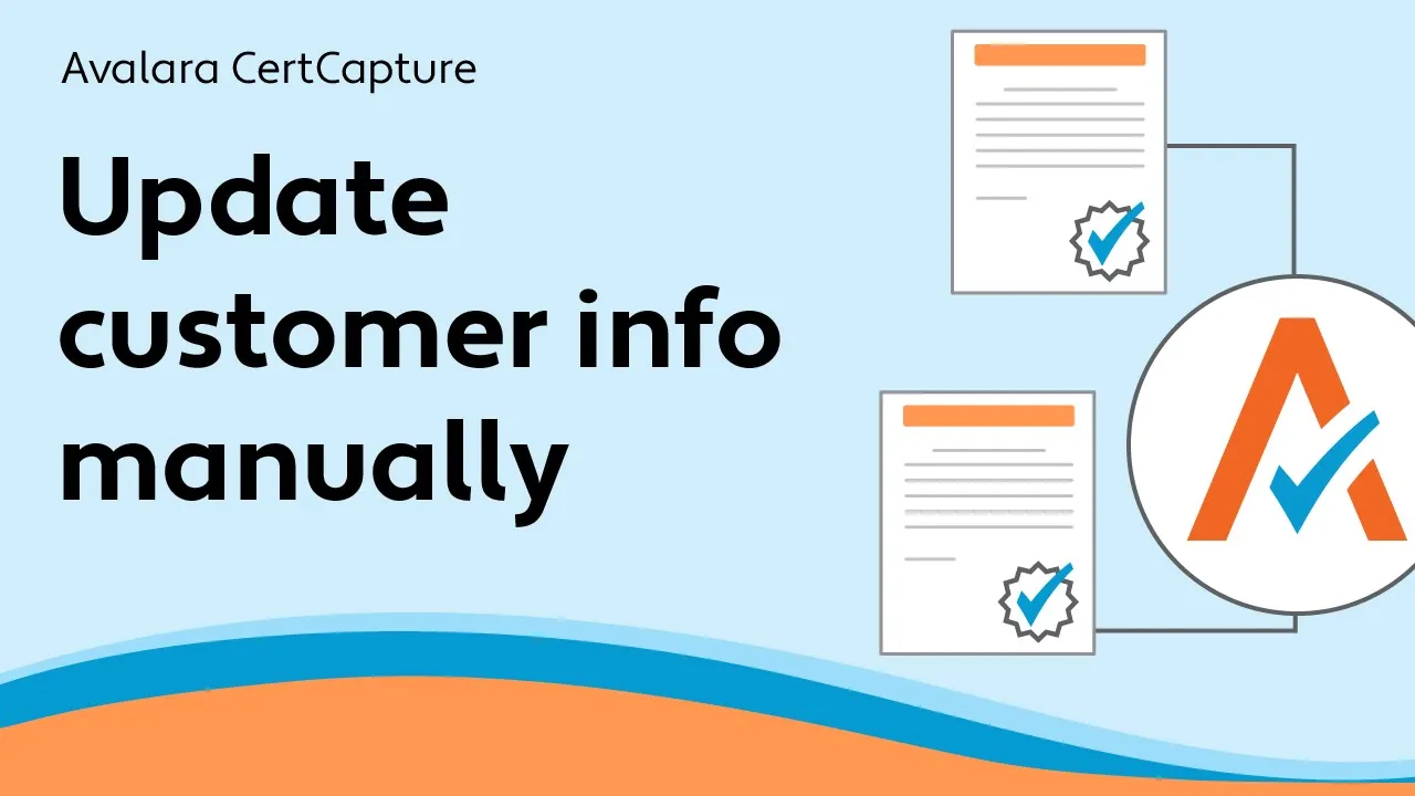 Update customer info manually - CertCapture