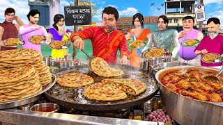 Gaon Chicken Stuffed Paratha Desi Village Tasty Parata Street Food Hindi Kahani Moral Stories Comedy