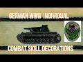 Original German WWII individual Combat Skills awards for 1939 - 1957 Like the Tank Destruction Strip