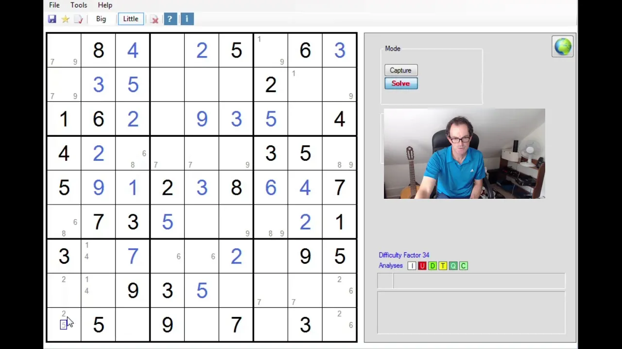 Guided Solve Of A Diabolical Sudoku:  10 Aug 18