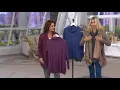 Cuddl Duds Stretch Thermal Handkerchief Cowl Neck Long Sleeve Top on QVC