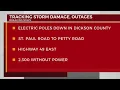 Alert Desk Power outages electric poles down in Dickson County