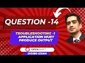 OpenShift DO280 Exam Practice Question 14 Troubleshooting - 1 Application must produce output