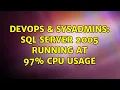 DevOps SysAdmins SQL Server 2005 running at 97 CPU usage 2 Solutions