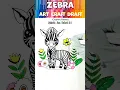 Zebra drawing and coloring Z for Zebra
