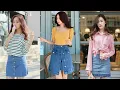 Download Lagu Denim skirt outfits || Denim mini skirts || Korean denim skirts ideas