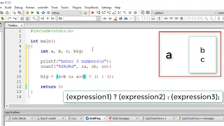 Biggest of 3 Numbers Using Ternary Operator C Program