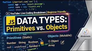 JavaScript Data Types Explained Primitives vs Objects Beginner Guide