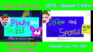 Fanmade Parody Show Theme Song Comparisons Pinky and The Elf VS Jeffery and The Sponge S1 Mixed
