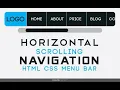 Horizontal Scrolling Navigation Menu Bar Code KKY