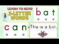 Learn to READ 3-Letter Words CVC Letter Sound Blending Phonics for Kids Word Families